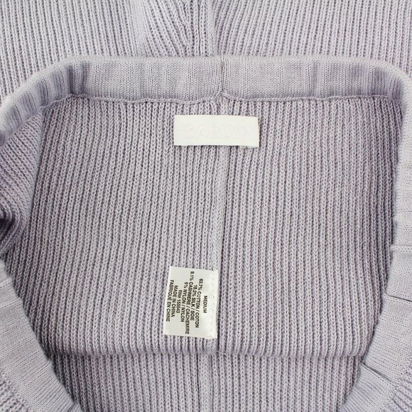 SABLYN Dawn Rib Knit Bike Shorts SZ M 6/8 Lavender Cotton Silk Cashmere Designer - Picture 5 of 11